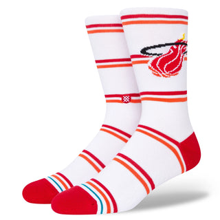 NBA x Stance Miami Heat Classics Collection Crew Socks - Mid-calf length with medium support.