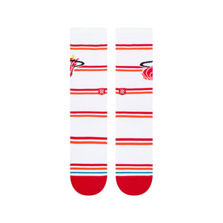 NBA x Stance Miami Heat Classics Collection Crew Socks - Mid-calf length with medium support.