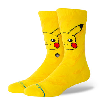 Stance Pokémon Trainer Box Set — 30th Anniversary 4-pack including Pikachu, Snorlax, and Arcanine crew socks plus an exclusive UV-reactive Poké Ball Crew with hidden Pokémon graphics visible in sunlight