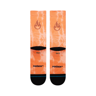"Stance Charizard Crew Socks — bold Pokémon Charizard graphic, mid cushioning, arch support, seamless toe closure, poly blend"
