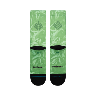 "Stance Venusaur Crew Socks — bold Pokémon Venusaur graphic, mid cushioning, arch support, seamless toe closure, poly blend"