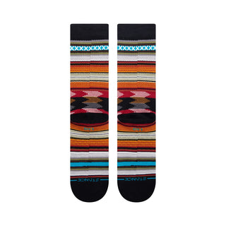 Image: Stance's Baron Crew Socks in Black, featuring a Scandinavian-inspired design for comfort and style.