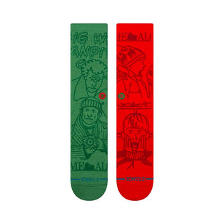 Stance Home Alone crew socks in multi color with movie-inspired graphics and medium cushioning.