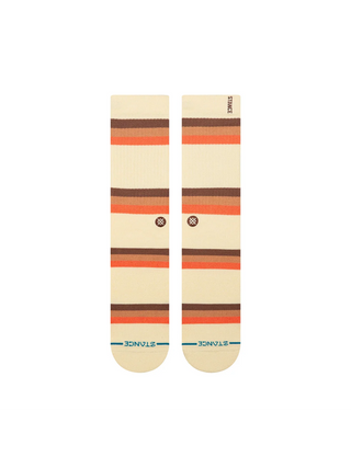 Stance Suns Crest Crew Socks in Canvas — Butter Blend™ knit with targeted cushioning, arch support, seamless toe closure, crew height, medium cushioning