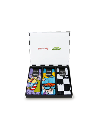 Stance Cartoon Network Box Set Socks in Multi — premium combed cotton crew socks with medium cushioning and seamless toe, featuring iconic Cartoon Network characters in a collectible multi-pair box set.

