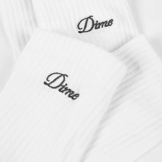 Dime Two Pack Long Socks in White