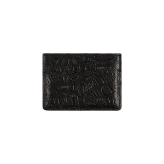 Dime Hahah Black Leather Cardholder, 100% leather, compact and elegant for organizing cards.