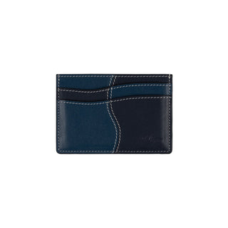 Navy leather cardholder, 100% leather, functional and stylish for everyday use.