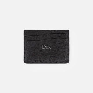 Black cardholder with 'Dime' branding on a white background