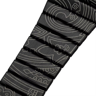 "Casio × Liberty AQ230EBLT-1A Watch — angular AQ230 analog-digital face, Liberty Paisley Fanfare laser-engraved band and dial, Liberty logo engraved buckle, unisex"