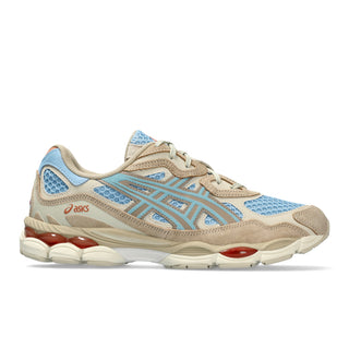 ASICS GEL-NYC Sportstyle Shoes in Harbor Blue/Wood Crepe, fusing heritage design with cutting-edge comfort.