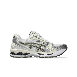 ASICS GEL-KAYANO 14 Shoes in White/Ivory - retro running sneakers with GEL® technology cushioning, TRUSSTIC® support system, and 2000s heritage design
