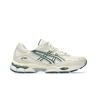 ASICS GEL-NYC Ivory Forest Night sneaker with retro running upper and GEL cushioning midsole.