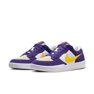 Nike SB Force 58 Pine Court Purple skate shoes with basketball-inspired details.