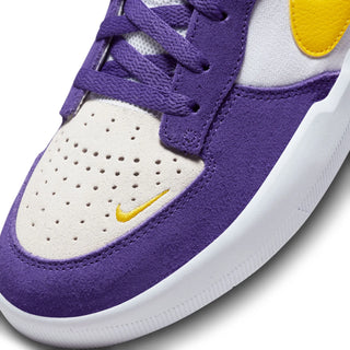 Nike SB Force 58 Pine Court Purple skate shoes with basketball-inspired details.