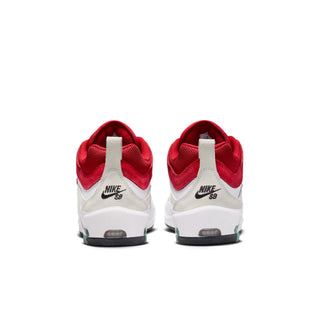 Nike SB Air Max Ishod 2 in White/Varsity Red-Summit White with flexible cupsole and Max Air technology.