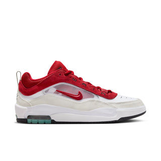 Nike SB Air Max Ishod 2 in White/Varsity Red-Summit White with flexible cupsole and Max Air technology.