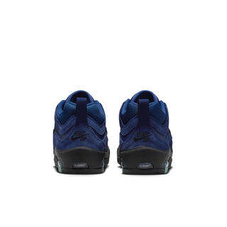 Nike SB Air Max Ishod in blue void and black with exposed Max Air cushioning, mesh panels, and flexible cupsole.