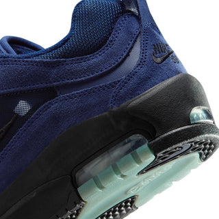 Nike SB Air Max Ishod in blue void and black with exposed Max Air cushioning, mesh panels, and flexible cupsole.
