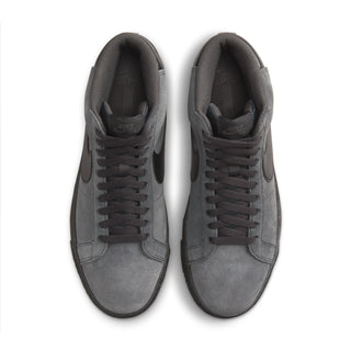 Nike SB Zoom Blazer Mid skate shoes in Anthracite/Black colorway.