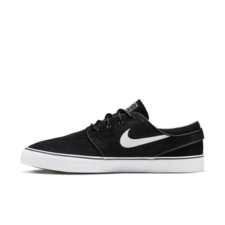 Nike SB Zoom Janoski OG+ Skate Shoes in black/white with suede upper and Zoom Air cushioning.