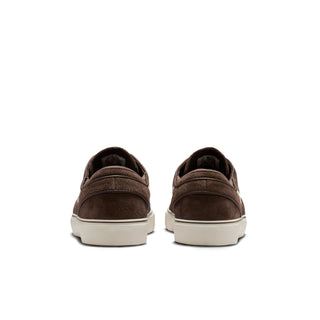 Nike SB Zoom Janoski OG+ skate shoes in Baroque Brown and Pale Ivory colorway with suede upper and vulcanized sole