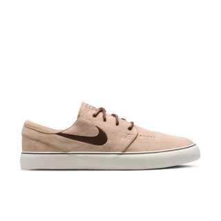 Nike SB Zoom Janoski OG+ in Linen/Light Chocolate/Sail — low-top suede skate shoe with vulcanized sole and Zoom Air cushioning