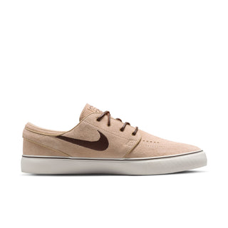 Nike SB Zoom Janoski OG+ in Linen/Light Chocolate/Sail — low-top suede skate shoe with vulcanized sole and Zoom Air cushioning