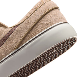 Nike SB Zoom Janoski OG+ in Linen/Light Chocolate/Sail — low-top suede skate shoe with vulcanized sole and Zoom Air cushioning