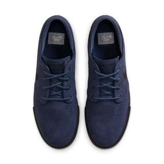 Nike SB Zoom Janoski OG+ skate shoes in Obsidian and Black colorway with suede upper and vulcanized sole