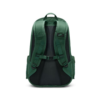 Nike SB RPM skate backpack in Fir and Black with multiple storage compartments and padded shoulder straps.