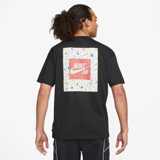 Nike SB Mosaic Tee, midweight cotton, Max90 fit, roomy design, mosaic-inspired style.