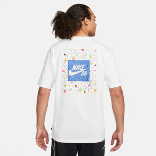 Nike SB Mosaic Tee, midweight cotton, Max90 fit, roomy design, mosaic-inspired style.