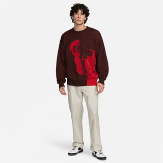 Nike SB City of Love Earth Sweater with knit-in Cain sculpture design, offering breathable warmth.