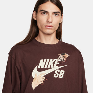 Nike SB City of Love Long Sleeve T-Shirt in Earth with Parisian-inspired chest graphics.