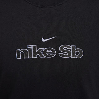Nike SB Logo Boxy Tee, midweight cotton, loose fit, embroidered chest logo.