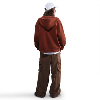 Nike SB full-zip fleece skate hoodie with embroidered logo, brushed fleece fabric, and roomy fit for layering.