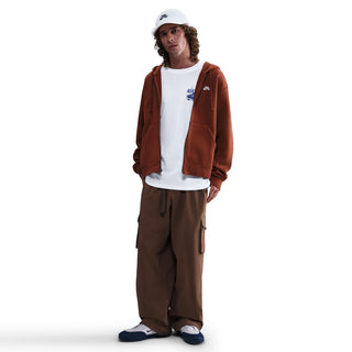 Nike SB full-zip fleece skate hoodie with embroidered logo, brushed fleece fabric, and roomy fit for layering.