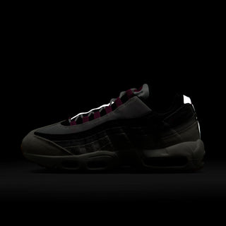 Nike SB Air Max 95 in Summit White/Cactus Flower with suede and leather upper.