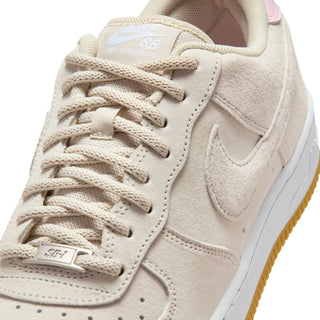 Beige sneaker with a white sole on a white background