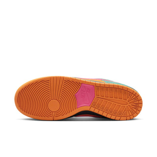 Nike SB Dunk Low Pro in Green Noise/Watermelon — low-top skate shoe with premium leather upper and classic Dunk silhouette