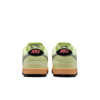 Nike SB Dunk Low Pro Verdugo Mountain in Liquid Lime with leather-suede upper, Air Zoom cushioning, and custom mountain-inspired details.
