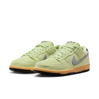 Nike SB Dunk Low Pro Verdugo Mountain in Liquid Lime with leather-suede upper, Air Zoom cushioning, and custom mountain-inspired details.