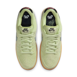 Nike SB Dunk Low Pro Verdugo Mountain in Liquid Lime with leather-suede upper, Air Zoom cushioning, and custom mountain-inspired details.