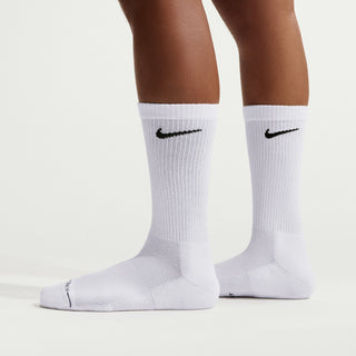 Six-pack Nike crew socks with cushioned athletic construction.