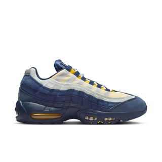 Nike SB Air Max 95 x Eric Koston Obsidian Speed Yellow with leather upper, visible Air cushioning, and signature skate detailing.