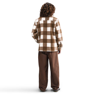 Nike SB Essential Skate Jacket in Sail and Mosswood Brown colorway with oversized fit and 2-way zipper