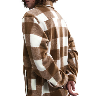 Nike SB Essential Skate Jacket in Sail and Mosswood Brown colorway with oversized fit and 2-way zipper