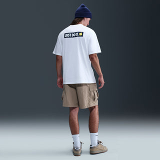 Nike SB AM 95 Eric Koston Skate Tee White Do a Kickflip with soft cotton, loose Max90 fit, and dropped shoulders.
