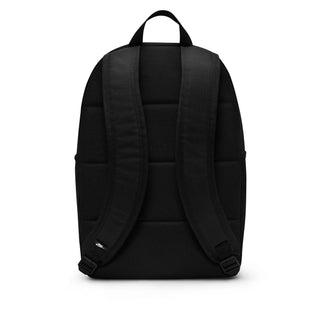 Nike SB Heritage Backpack in Black with embroidered logo and multiple storage compartments.